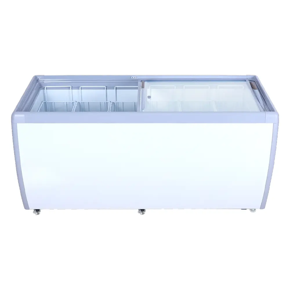FG-560 Flat Glass Top Ice Cream Freezer - 71" Width